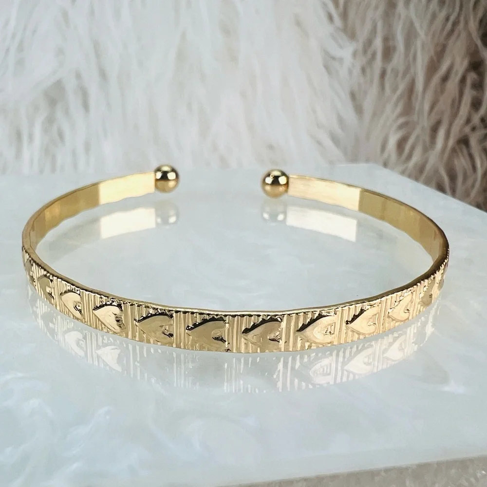 Elegant Goldtone Stackable Cuff Bracelet